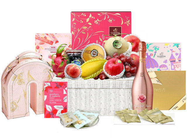 Mid-Autumn Gift Hamper - Mid Autumn Lady M Moon Cake With Gorgeous Luxury Fruit Hamper FH201 - L76607608 Photo