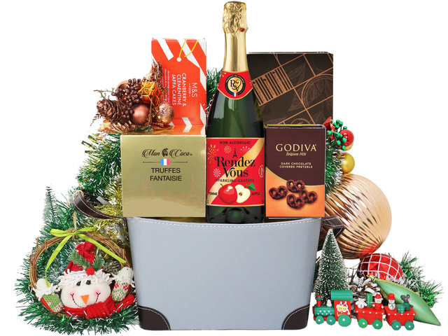 Wine n Food Hamper - Christmas Fancy Gift Hamper v10 - XH1116A4 Photo